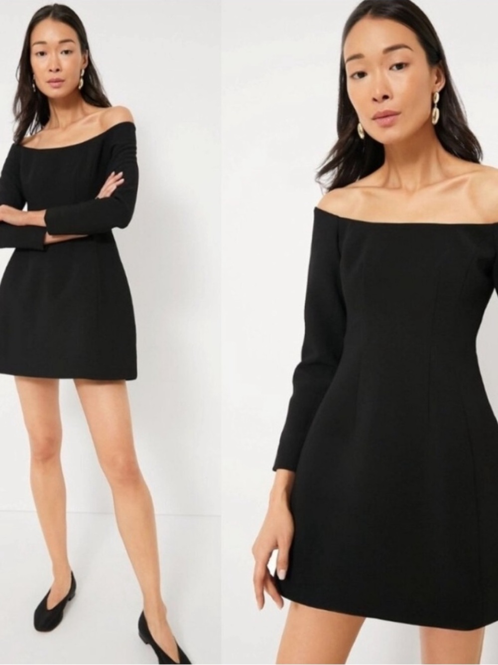 Tuckernuck Dress Blakey Structured Fit & Flare Mini in Black